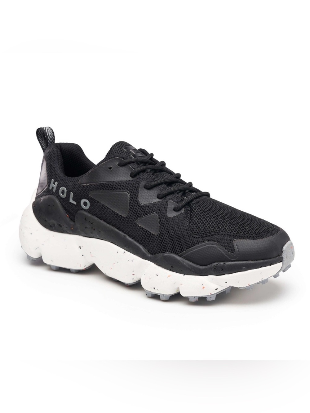 HOLO Women's Black Lace-Up Chunky Sneaker